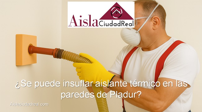 Se puede insuflar aislante térmico en las paredes de Pladur