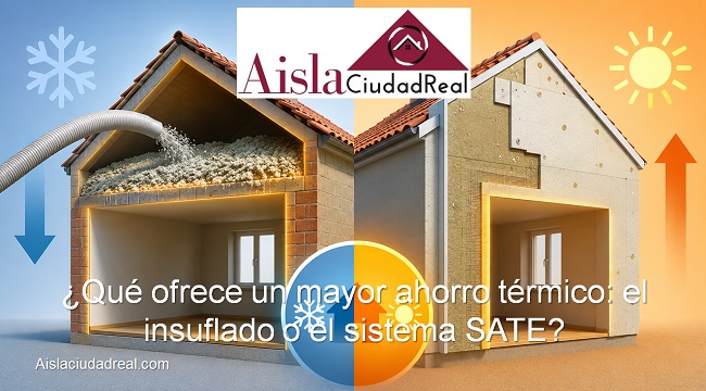 Qué ofrece un mayor ahorro térmico el insuflado o el sistema SATE